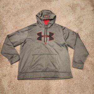 Men's Under Armour Sweatshirt - XL - Grey and Red